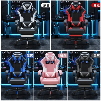 Modern Gaming Chair with Lumbar Support, High Back Reclining Computer Chair, Ergonomic Swivel Office Chair for Gaming, Work & Long Sitting