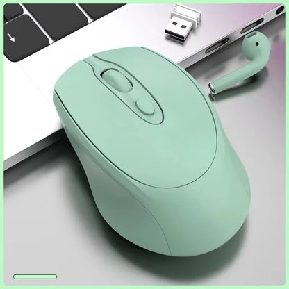 Mouse wireless compatibile Bluetooth 2.4G ricaricabile, mouse wireless per computer USB silenzioso da gaming per PC, laptop, Macbook e tablet