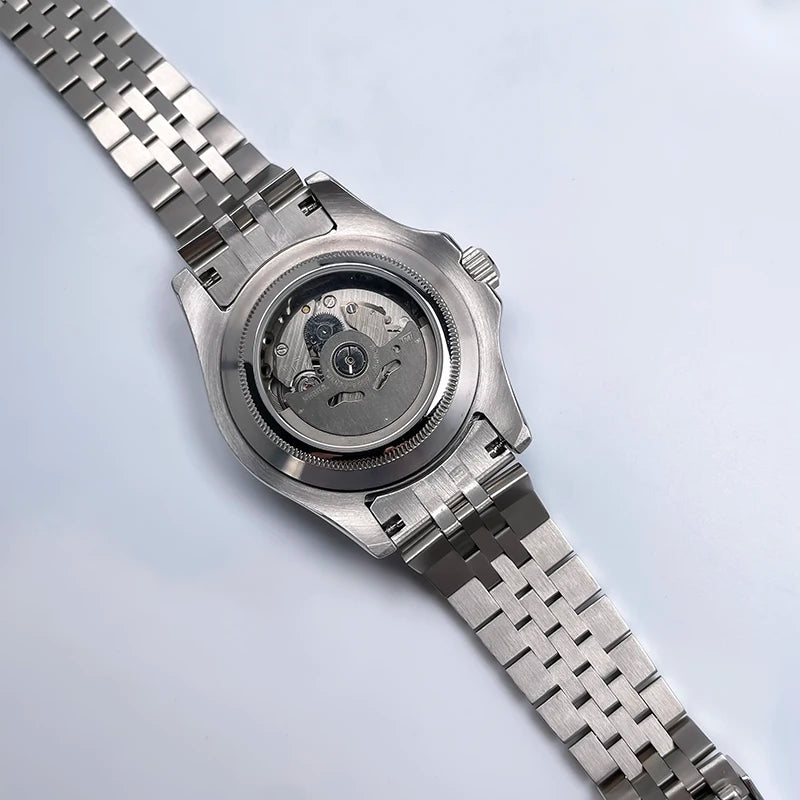 YM Style 40mm Men’s Automatic Watch Sapphire Crystal, Luminous Dial & Rotating Bezel with Jubilee Bracelet