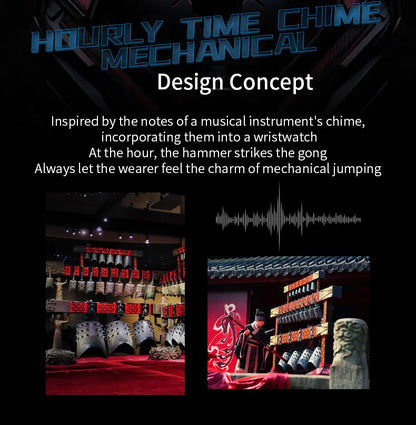 HANBORO Chime Series Modified Movement Men's Personalized Automatic Mechanical Watch