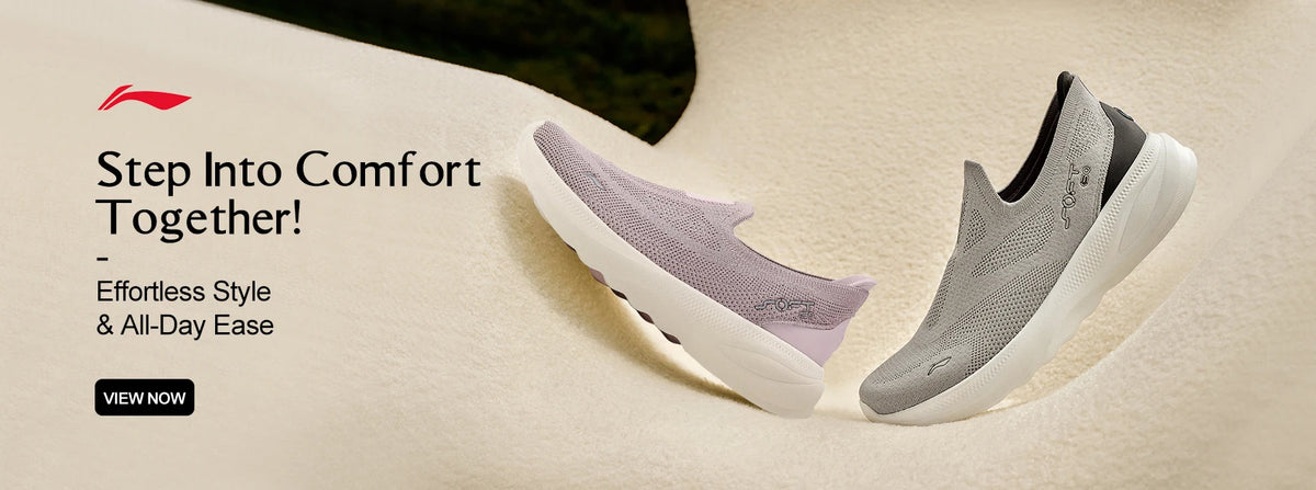 Pánské nazouvací volnočasové vycházkové boty Li-Ning SOFT GO 2 KNIT, tlumicí, pohodlné a stabilní; síťované každodenní sportovní běžecké tenisky LiNing AGLV017