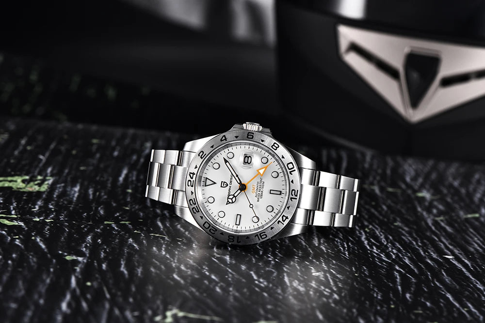 PAGANI DESIGN 2026 New Automatic Machinery Men's Watch GMT DG5833 Stainless Steel sapphire crystal 10Bar Waterproof reloj hombre