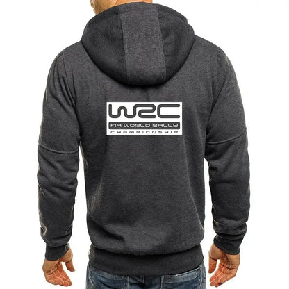 New Spring Autumn Men's World Rally Championship WRC Logo Printing Fashion Hooded Streetwear Casual Zipper High Quality Hoodies, produit gaming premium Fraquane