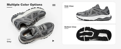 Baasploa New Men Running Shoes Outdoor Casual Lightweight Breathable Sneakers Male Cushioning Non-Slip Vintage Sports Shoes