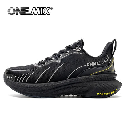ONEMIX nové tlumicí běžecké boty pro muže, vhodné pro těžší běžce, šněrovací sportovní dámské neklouzavé outdoorové atletické pánské tenisky