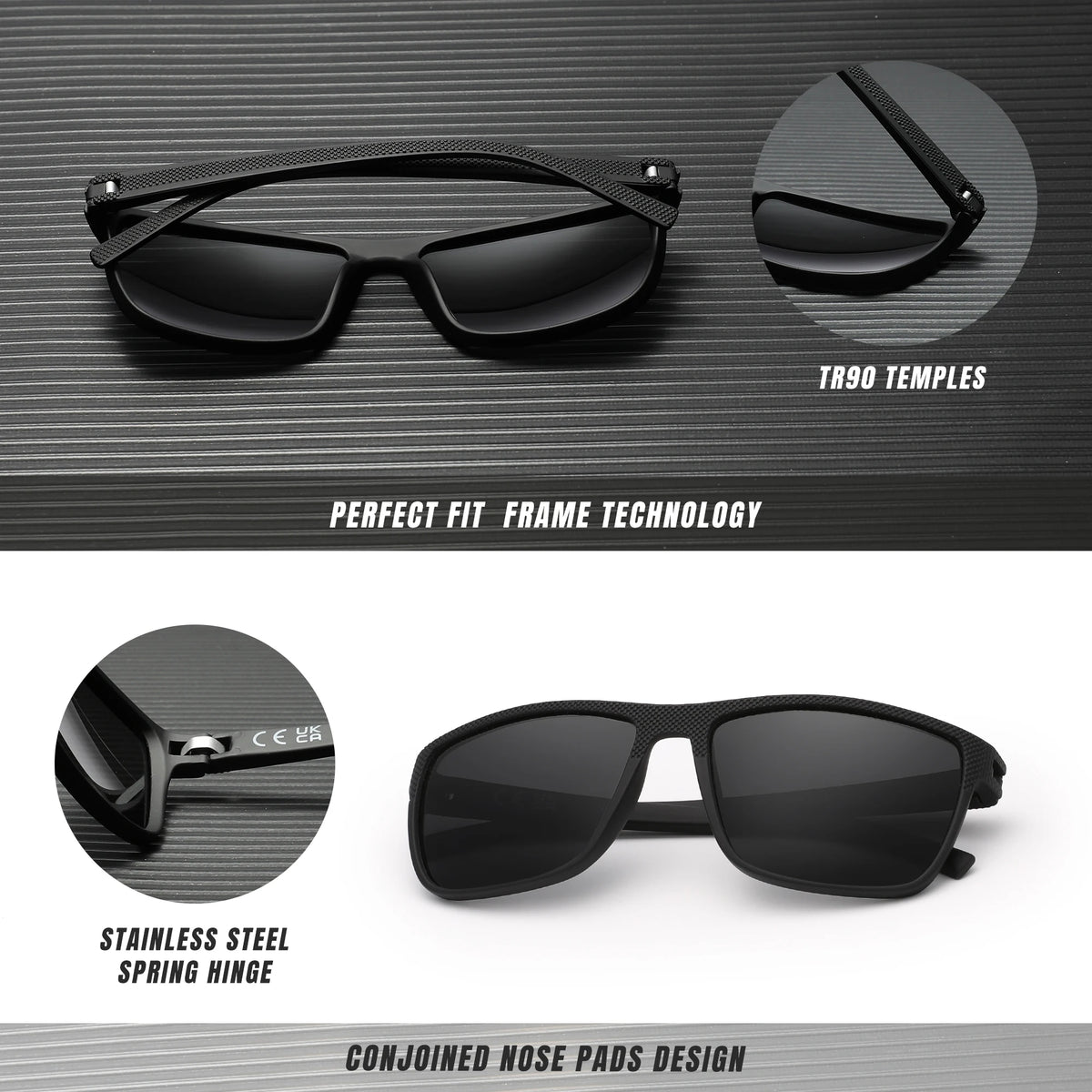 KINGSEVEN Fashion Polarized Sunglasses For Men UV400 Glasses  Rectangle Eyewear Fishing Driving Glasses Holiday