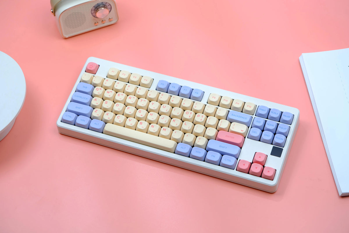 141 keys Marshmallow KOA Keycap PBT DYE Sublimation MOA Keycaps ISO 7U Japanese Korean Russian Key Caps For Mechanical Keyboard