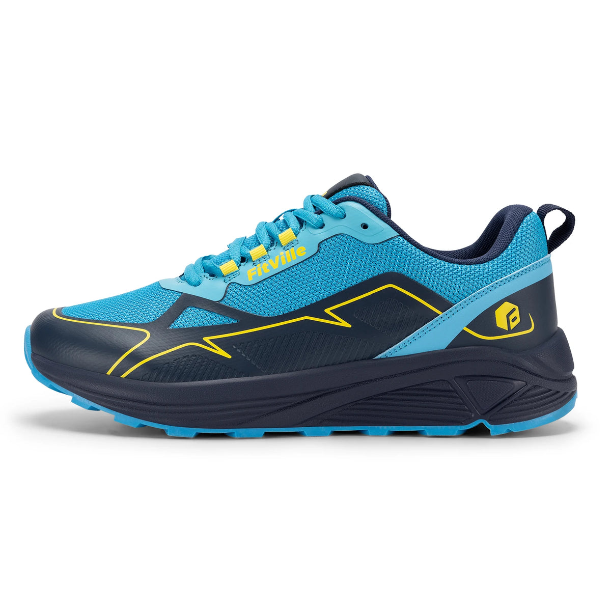FitVille Non-Slip Trail Running Shoes Men's Sneakers Extra Wide Lightweight for Male Swollen Feet Arch Support Pain Relief