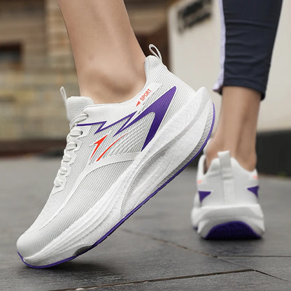 Men Sports Running Shoes Marathon Air Cushion Breathable Lightweight Comfortable Women Outdoor Athletic Sneakers Jogging Tenis