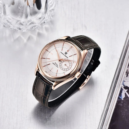 PAGANI Design PD1689 Men Quartz Watch Japan VH65 Movt Sapphire Glass Leather Strap 20Bar Waterproof Men Wristwatch Reloj Hombre