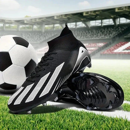 Men New TF Football Boots Sneakers Society Turf Grass Ultralight Male Soccer Shoes Comfortable Ankle Football Shoes Futsal Fast