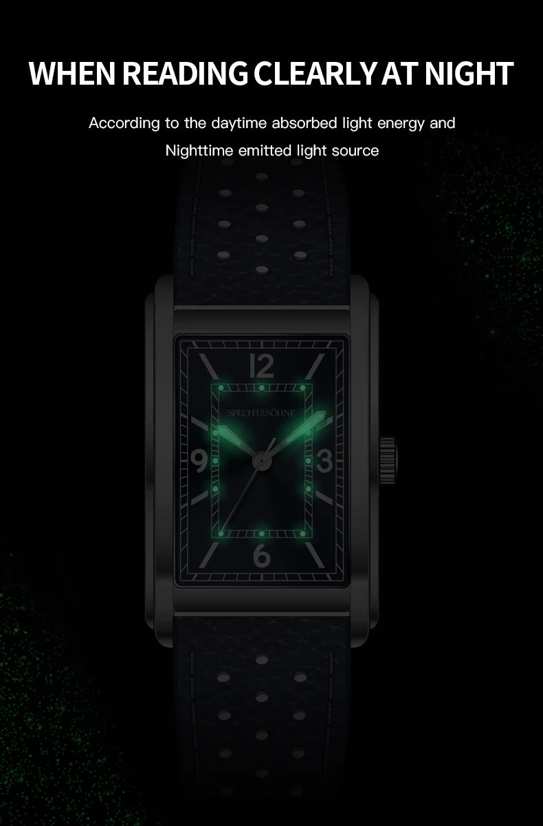 2025 New High Quaity 27MM Specht & Söhne Square Men's Watch Sweep VH31 Movt Steel Reloj Hombre Sapphire Crystal Waterproof