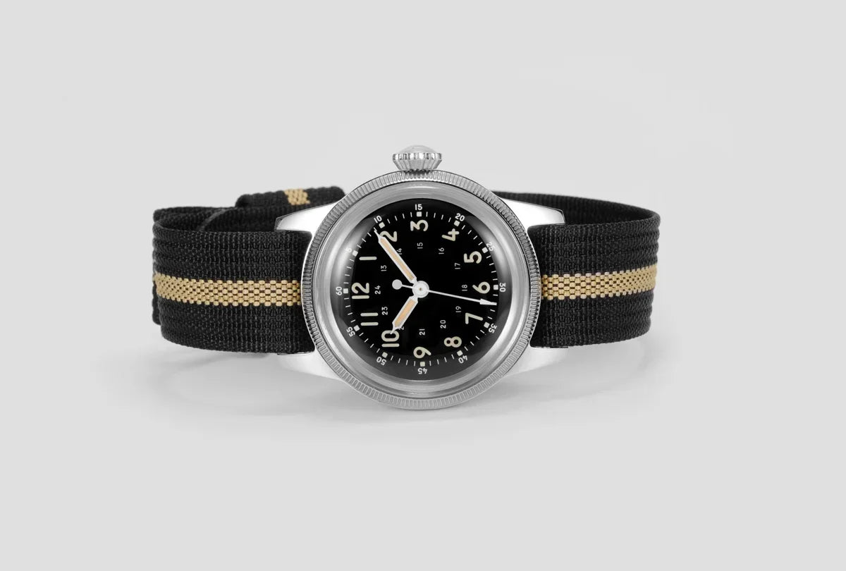 RDUNAE RA05 Vintage Military Watch 2035 Movement Quartz K1 Mineral Glass Crystal Stainless Steel Luminous Waterproof Men Watches