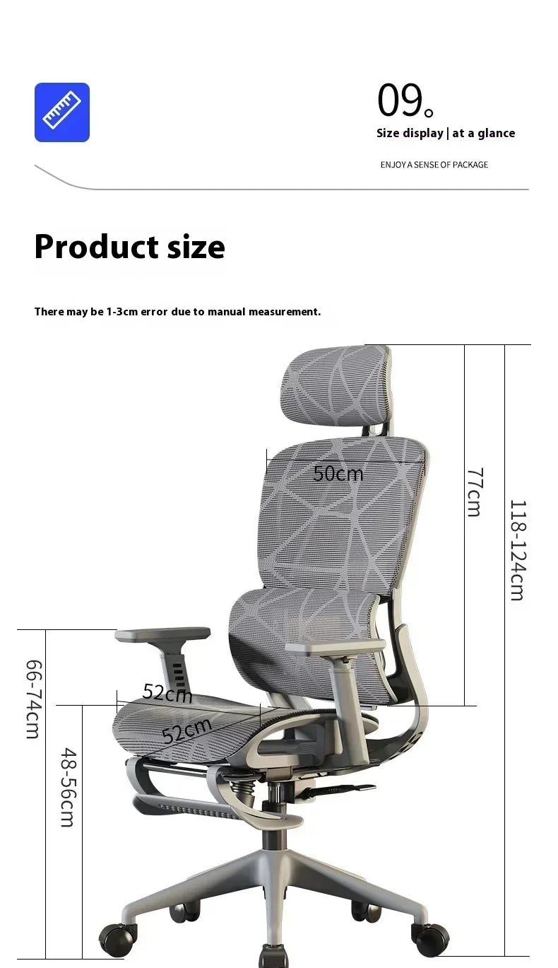 Ergonomic Gaming Chair Office Desk Chair with 3D Headrest, Adjustable Armrests, Lumbar Support, Reclining Computer Chair with Footrest