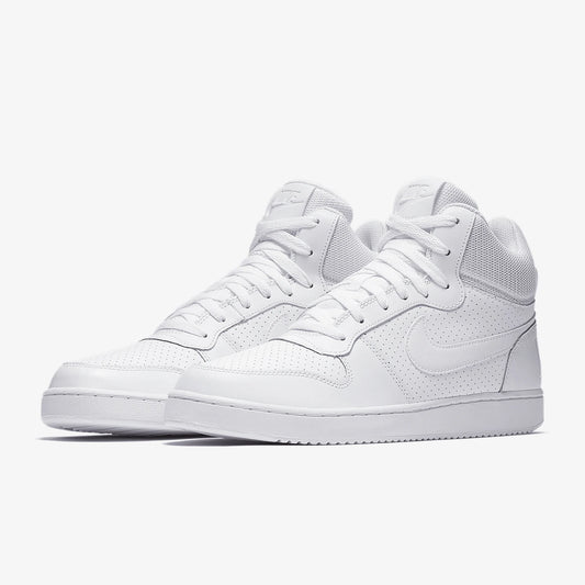 Nike genuine COURT BOROUGH MID Men's Pure White High-Top Casual Sneakers 838938-111
