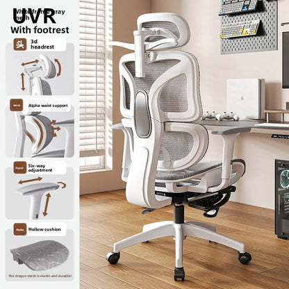 UVR Ergonomic Gaming Chair Office Chair with Reclining Function, Adjustable Computer Chair with Armrests, Comfortable Executive Chair for Home & Work
