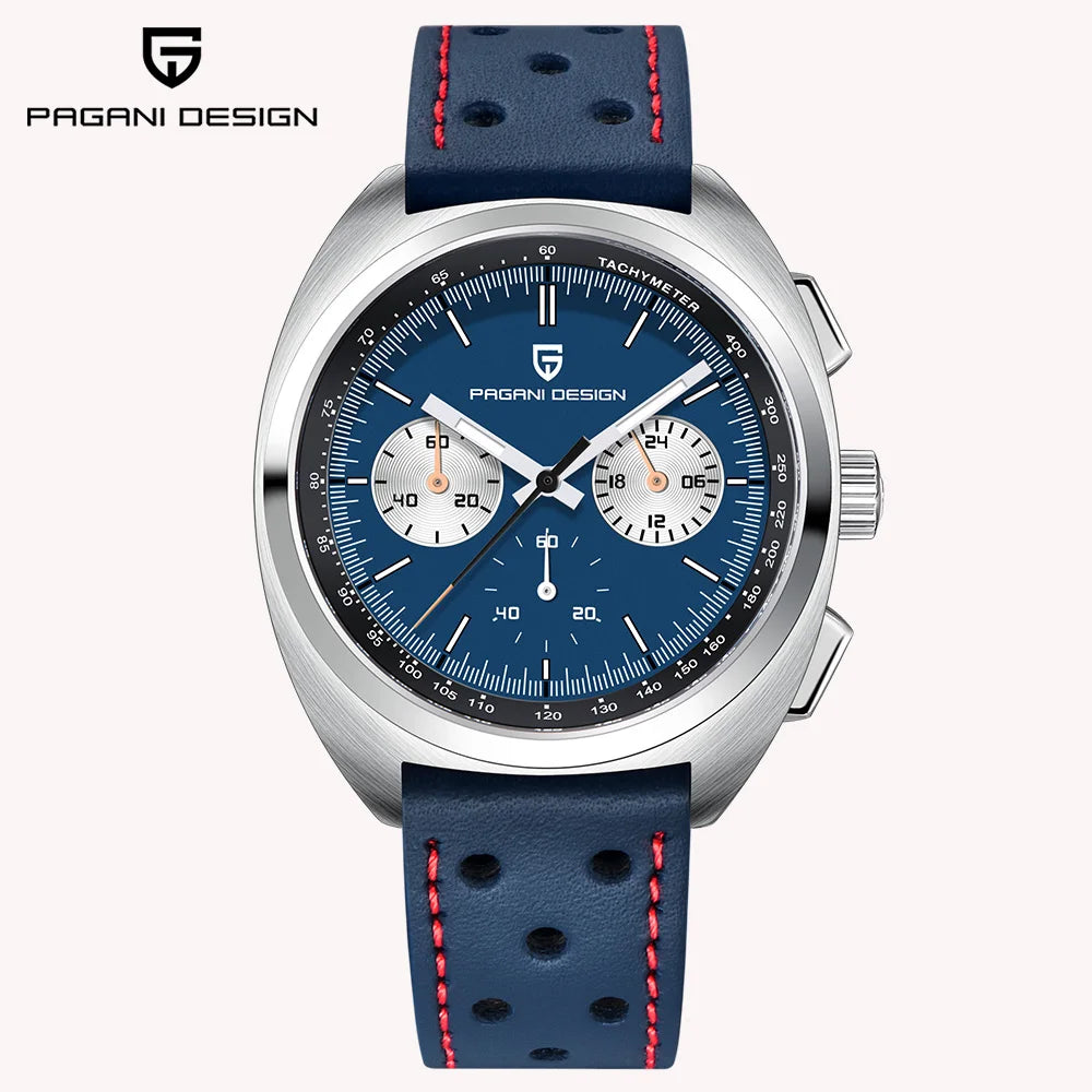 Pagani design2026fashion men's quartz watch top brand luxury sapphire VK63 men's chronograph all-steel diving relógios masculino