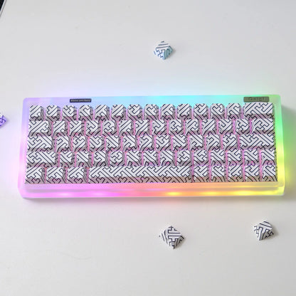 KYOMOT 135 Keys PBT Side Print Keycap Double Shot Cherry Profile Shine Through Keycaps for MX Switch Games Mechanical Keyboard