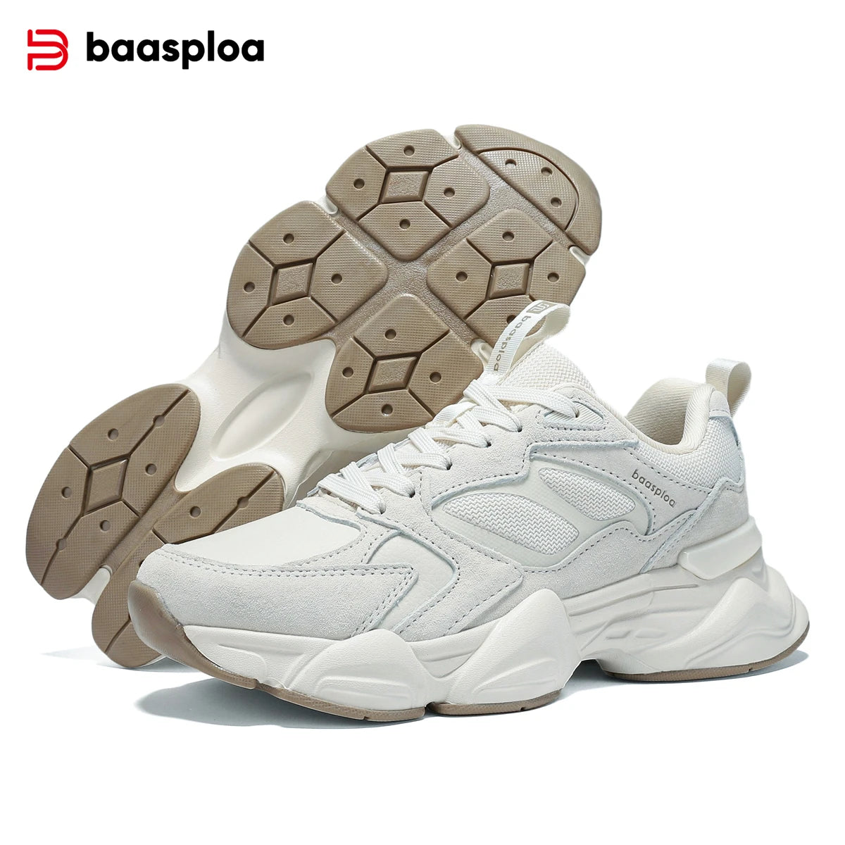 Baasploa Women Running Sneakers Brand Mesh Breathable Comfort Walking Shoes Outdoor Anti-slip Female Casual Jogging Sports Shoes