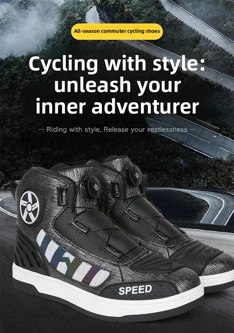 Motorcycle professional protective riding boots four season new fashion breathable anti slip men's outdoor off-road riding shoes
