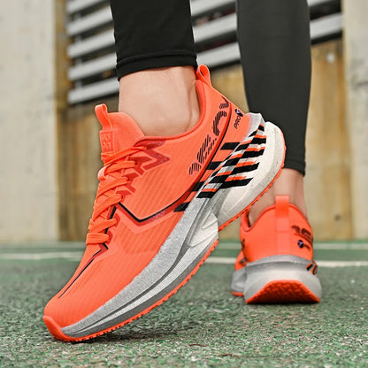 Mens Sports Shoes New Marathon Casual Sports Lightweight Running Shoes Youth Comfortable Mesh Cushioning Outdoor Fitness Shoes