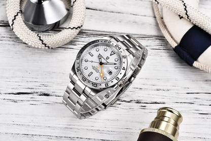 PAGANI DESIGN 2026 New Automatic Machinery Men's Watch GMT DG5833 Stainless Steel sapphire crystal 10Bar Waterproof reloj hombre