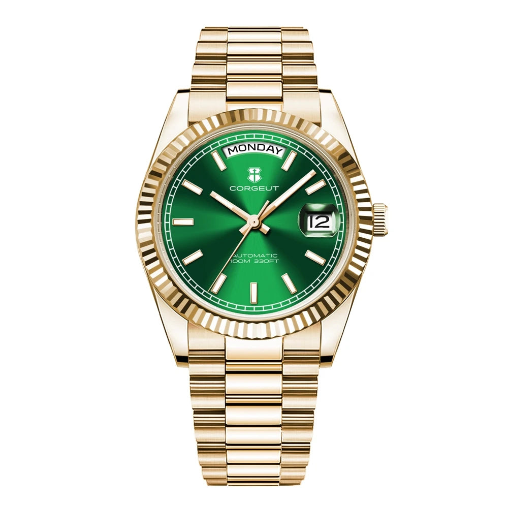 Reloj de lujo Corgeut de 36MM para hombre ST1644, reloj de pulsera mecánico automático con cristal de zafiro, relógio masculino 10BAR, para natación y vestir