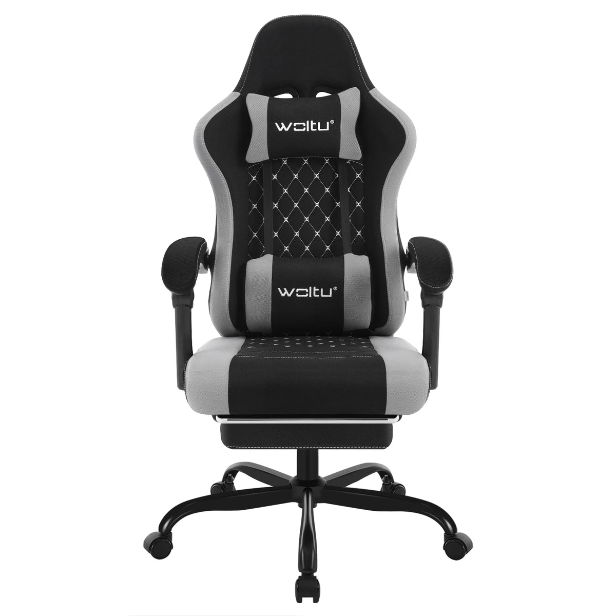 Cadeira de computador giratória WOLTU com função de massagem, cadeira de escritório ergonómica com almofada e apoio para os pés, cadeira gaming ajustável em altura