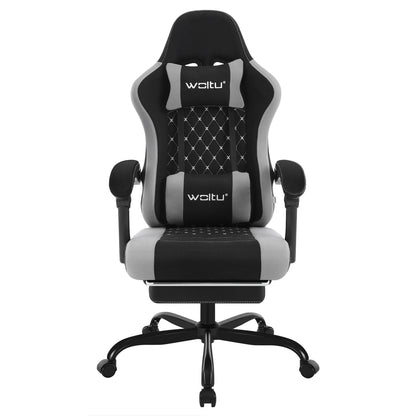 Cadeira de computador giratória WOLTU com função de massagem, cadeira de escritório ergonómica com almofada e apoio para os pés, cadeira gaming ajustável em altura