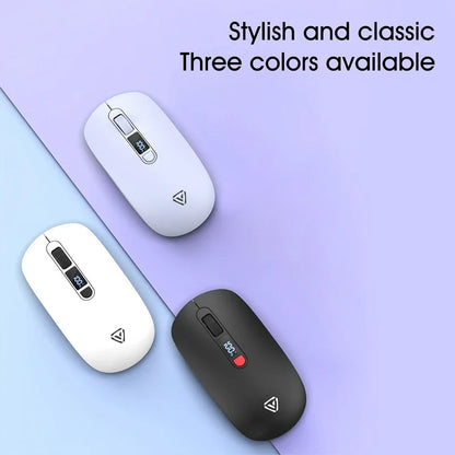 Lenovo Wireless Mouse Bluetooth 2.4G With Smart Display Silent Portable Silent Click Mouse Rechargeable Office Computers Laptops