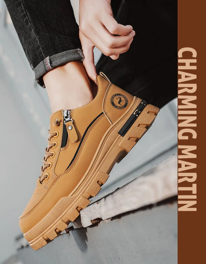 Men's Casual Sports Outdoor Hiking Trendy Fashion Street Comfortable Men's Thick Soled Board Shoes