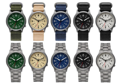 BERNY Titanium Watches for Men Classic Mens Field Watch Easy Read Outdoor Quartz Wristwatch Super Luminous Sapphire 5ATM