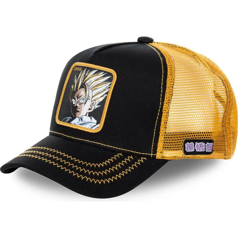 Dragon Ball Son Goku Cap Summer Travel Peaked Cap Men's Embroidery Hip-Hop Mesh Cap Style Sun Visor Baseball Cap Outdoor Sport