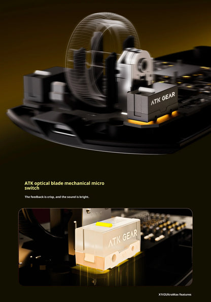 Ratón inalámbrico ATK X1 V2 Ultimate 2.0 PAW3950, ultraligero 54g, 750ips, latencia baja 0.163ms, 650ips, accesorio gamer nuevo para regalo