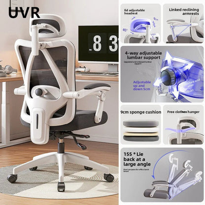 UVR Ergonomic Office Chair Adjustable Height Swivel Executive Chair with Armrest, Comfortable Gaming Desk Chair for Home Office & Work