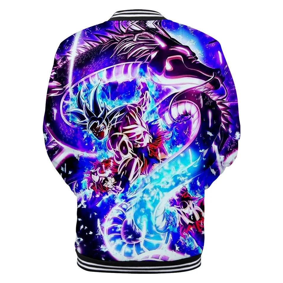 New Japanese Anime Dragon Ball Z Varsity Jacket Autumn Casual Sweatshirt Hoodie Coat Jacket Brand Baseball Jacket