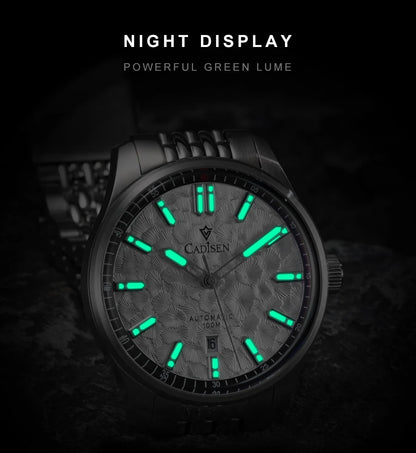 CADISEN 2026 Automatic Mechanical Men's Watch Blue Dial Business Casual 10ATM Waterproof Japan MIYOTA 8215 Movement Wristwatch