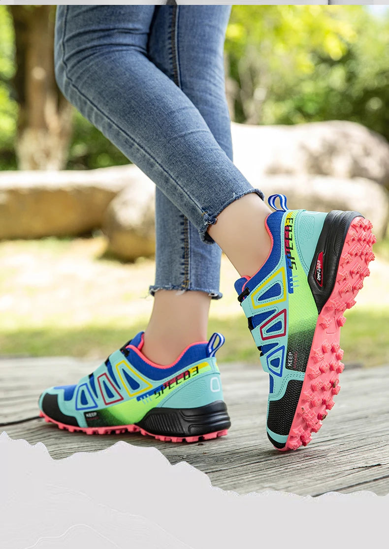 Women's Hiking Shoes Waterproof Outdoor Sports Shoes Women's Walking Travel Sports Shoes Bicycle Sports Shoes Running Shoes