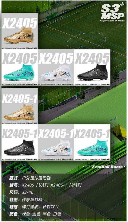 New Men Professional Soccer Shoes Non-slip Football Boots Unisex Breathable Futsal Sports New Cleats Drop Shipping Ultralight