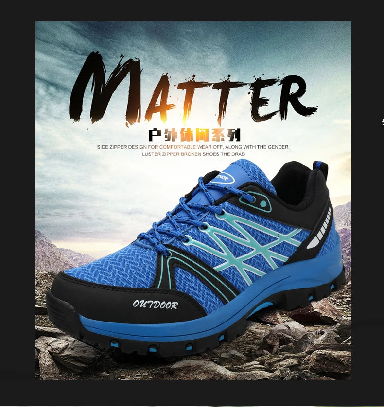 Brand Hiking Shoes Men Mesh Breathable Travel Shoe Outdoor Waterproof Hunting Fishing Shoes Mountain Off-Road Riding Sports Shoe
