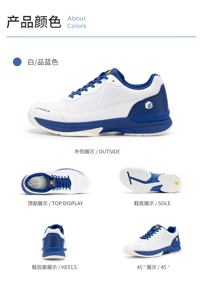 FitVille Pofessional Tennis Shoes for Mens  Soprt Shoes Training Sneakers Anti-Slip Sweat Absorbent Swollen Feet Arch Support
