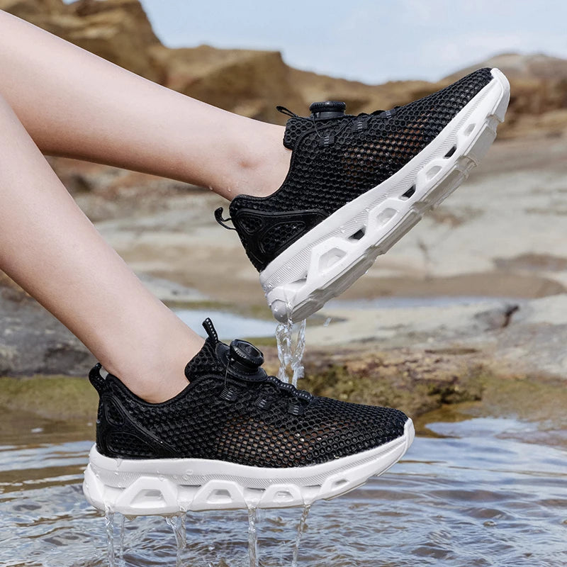 2026 Men Women Quick-Dry Wading Shoes Water Breathable AquaIn Upstream Antiskid Outdoor Sports Wearproof Beach Sneakers 39-46