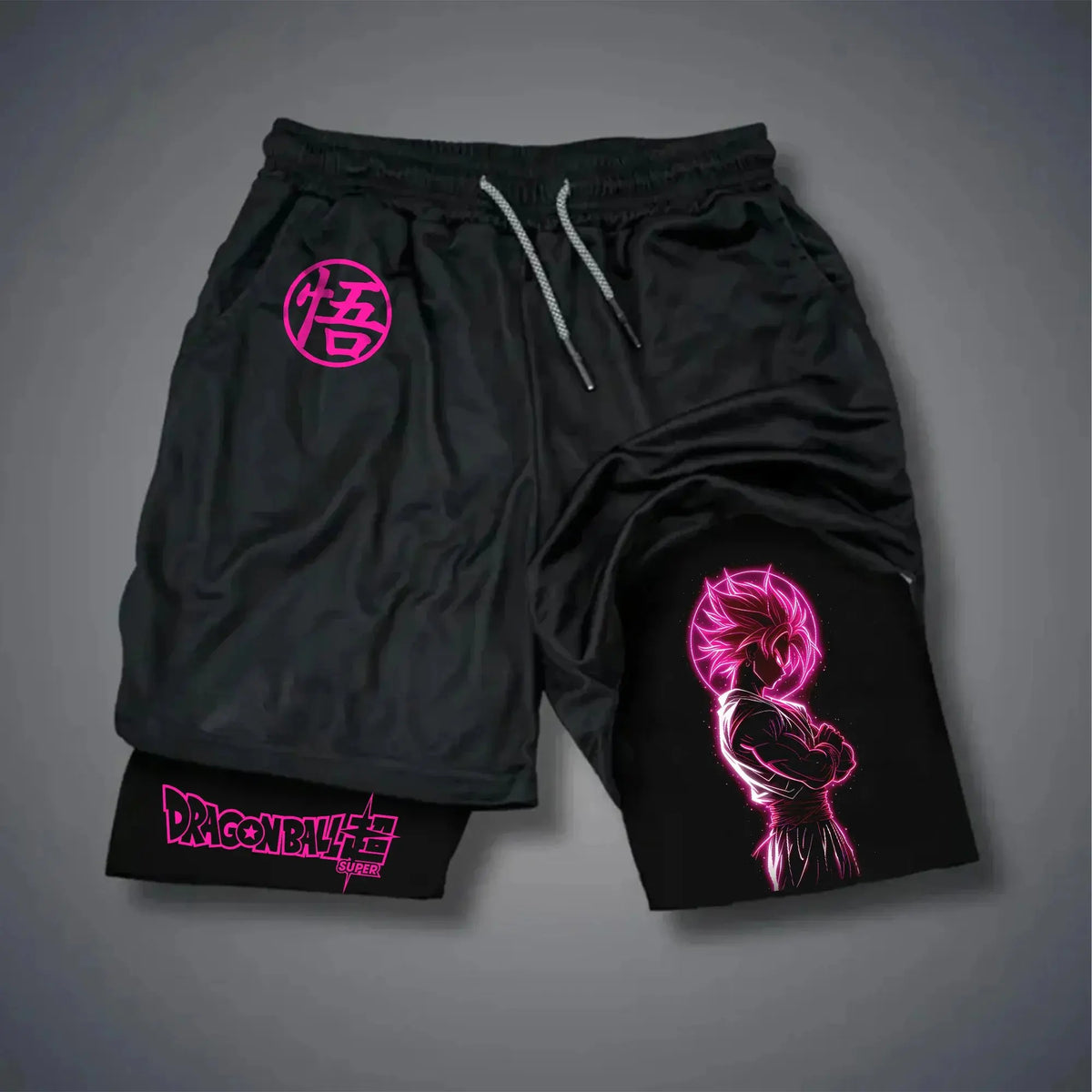 New Men's Dragon Ball Super Licensed Shorts 2025 - Japanese Anime Breathable Quick-Dry Beach Pants, Retro Y2K Hip Hop Style