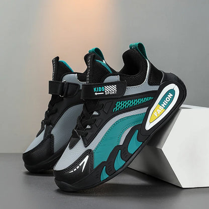 Childrens Tennis Shoes Autumn Sports Boys School Casual Sneakers Lightweight Breathable Leather New Daily Training Running Shoes