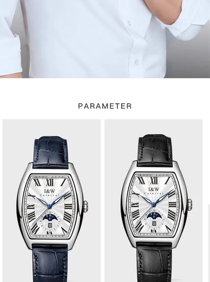 CARNIVAL I&W Mechanical Business Watches for Men Brand Luxury Automatic MIYOTA Movement Wristwatches Waterproof Man Reloj Hombre