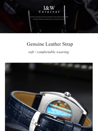 CARNIVAL I&W Mechanical Business Watches for Men Brand Luxury Automatic MIYOTA Movement Wristwatches Waterproof Man Reloj Hombre