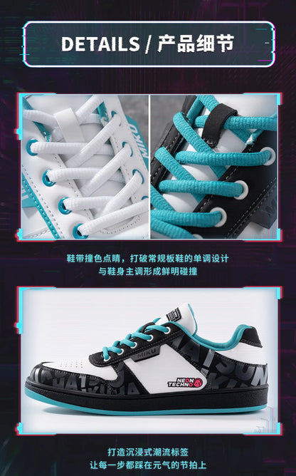 Moeyu Hatsune Miku Shoes for Women Men Vocaloid Cosplay Anime Man Sneakers Tennis Lace Up Sport Athletic Running Casual Shoes