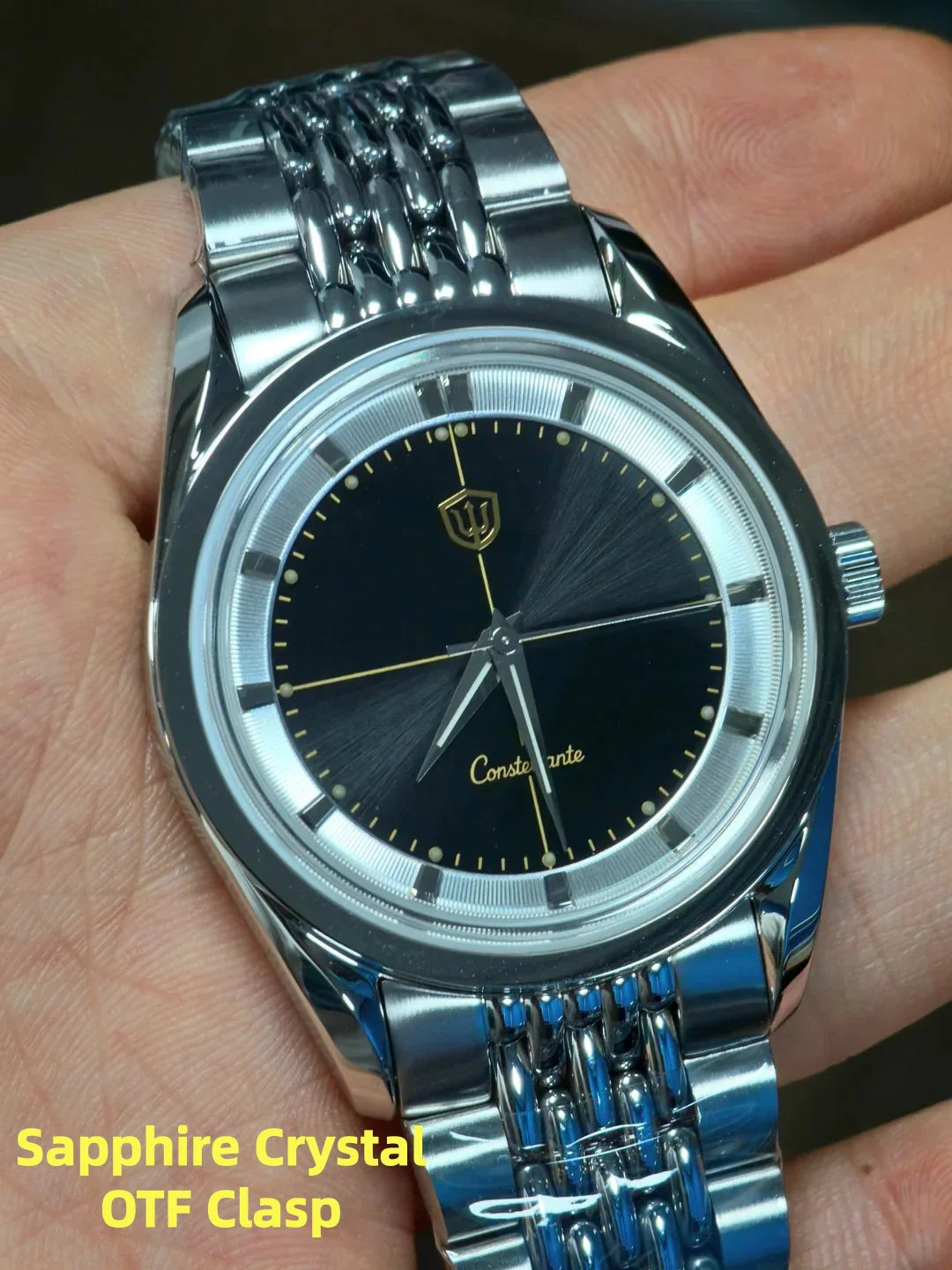 Watchdives WD1954 36mm VH31 Sweep Quartz Watch Sapphire Crystal 316L Steel 100M Water Resistant BGW9 Lume Men Watch