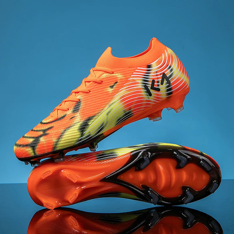 New Men Soccer Shoes Match Outdoor Sneakers Grass Cleats Hot-selling Football Boots Non-Slip Boys High-quality High-top Light