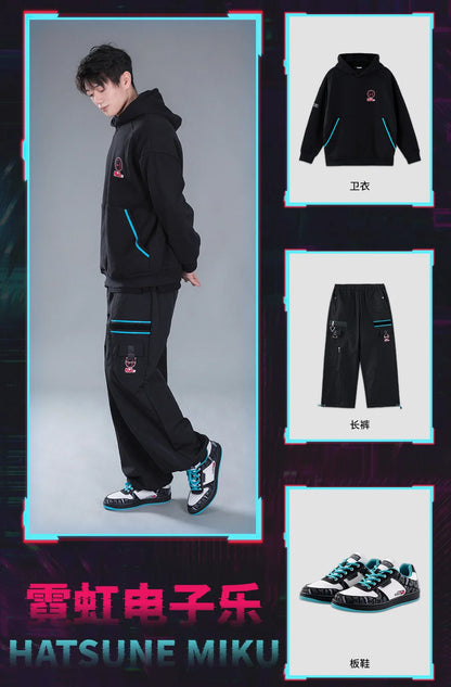Moeyu Hatsune Miku Shoes for Women Men Vocaloid Cosplay Anime Man Sneakers Tennis Lace Up Sport Athletic Running Casual Shoes